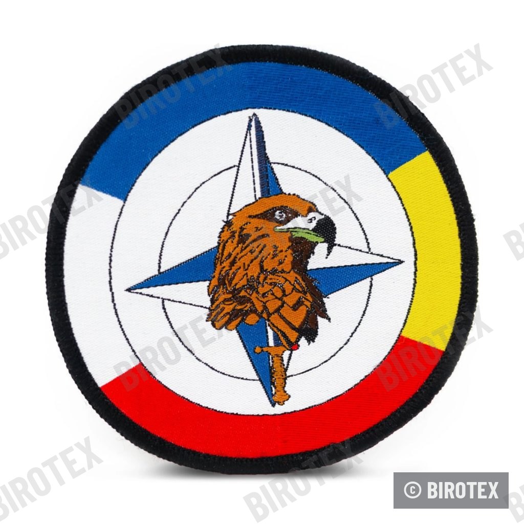 Écusson brodé Aigle, couleurs France et Roumanie