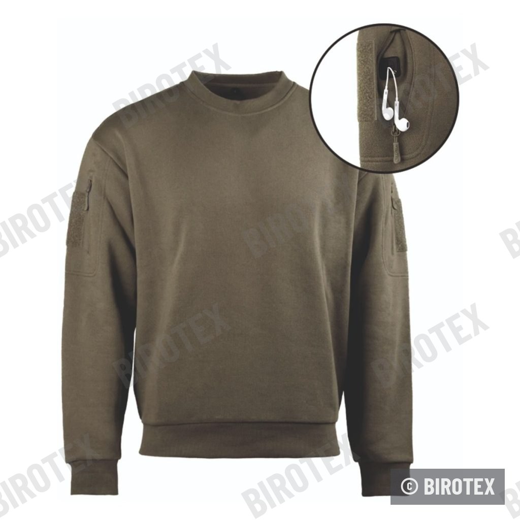Sudadera Mil-Tec sin capucha – Verde militar