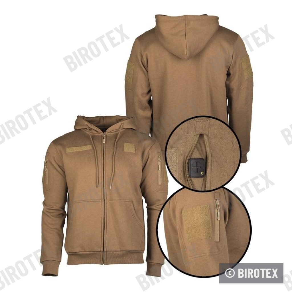Mil-Tec tactical zip hoodie – Coyote