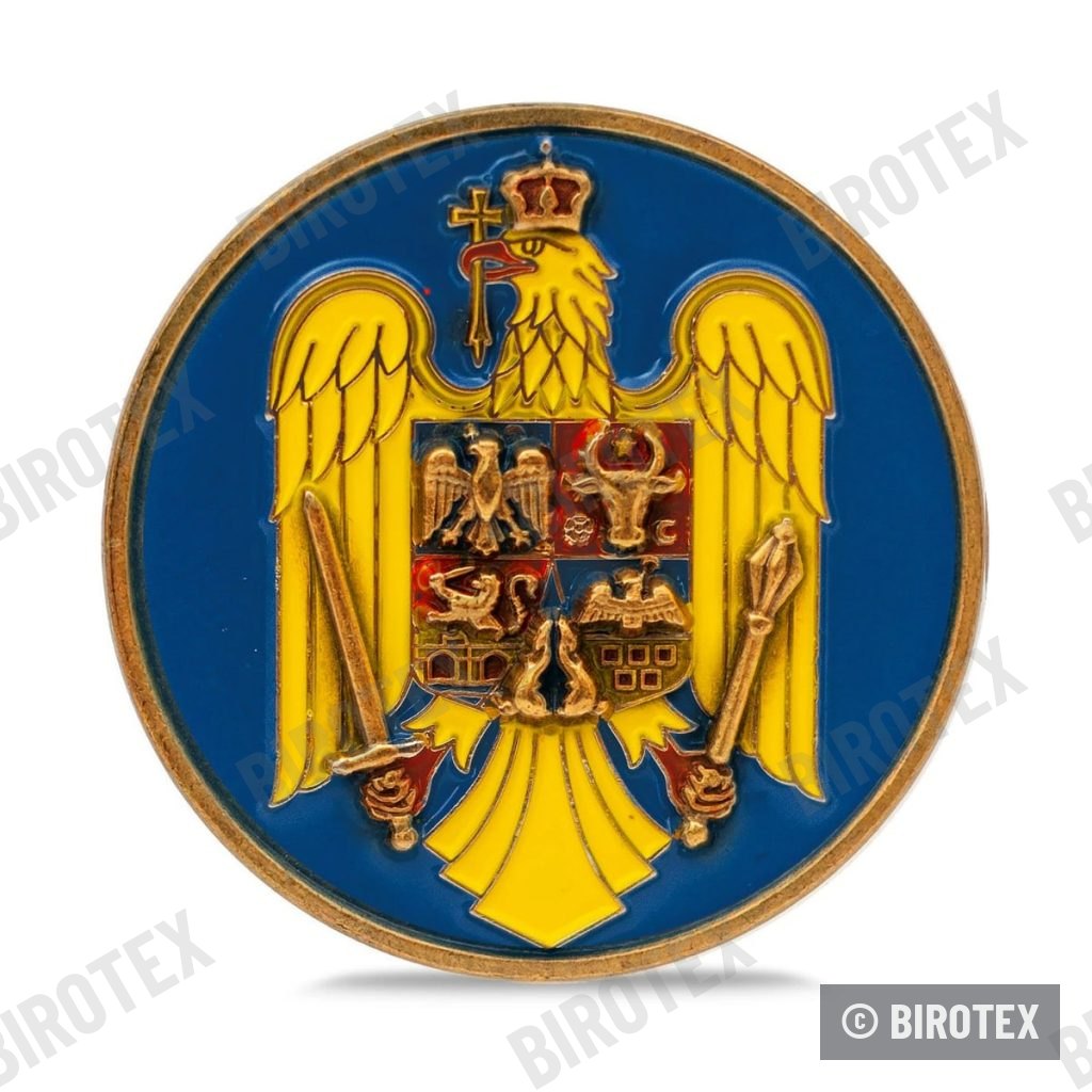 Coin with the coat of arms of Romania