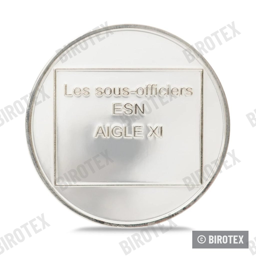 Coin ESN Aigle XI, gravierte Rückseite