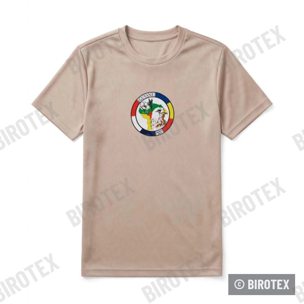 T-shirt beige, emblème Aigle